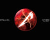Promotional banner with a red fiery sphere and a white lightning bolt, flanked by Metallica and Sphere Las Vegas on a black background.